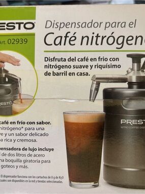 New in Box Presto Black Nitro Coffee Dispenser - Nitro Cold Brew Infuser